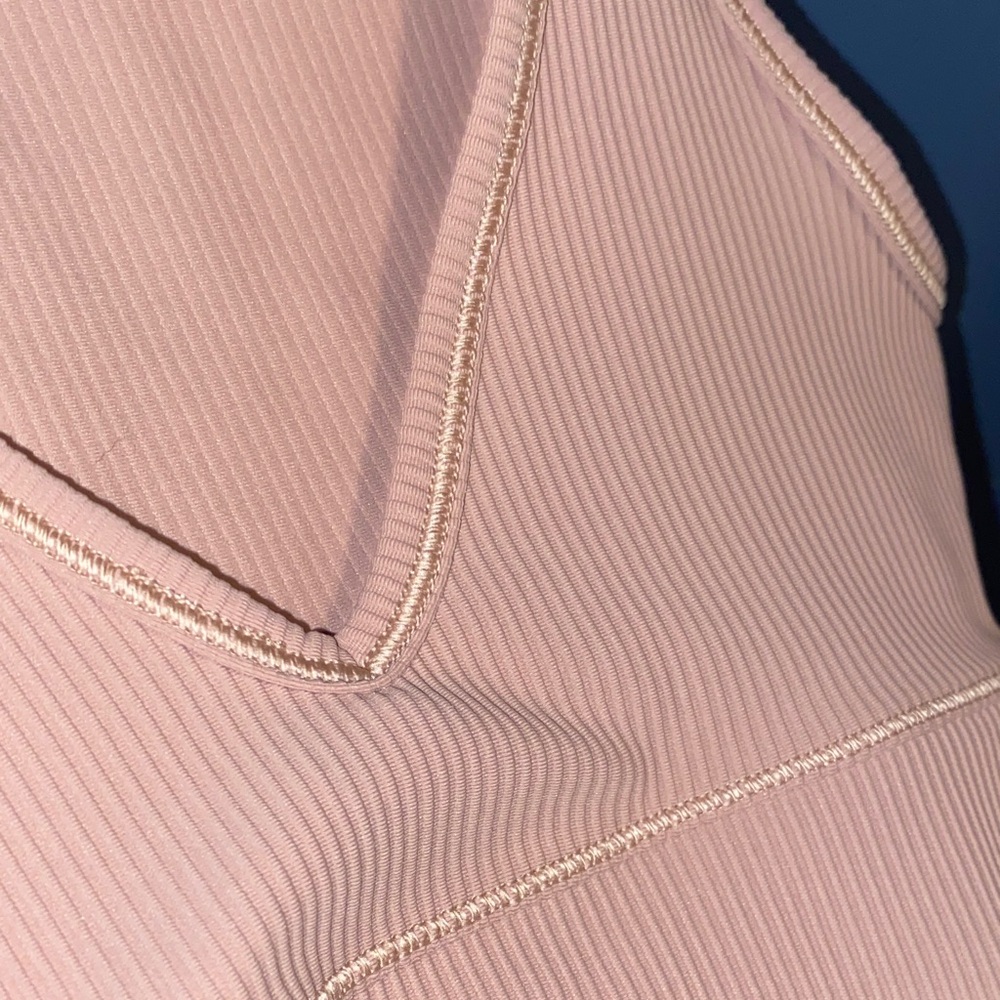 Women's Lululemon Power Pivot Ribbed Tank Pink Clay - Picture 4 of 8